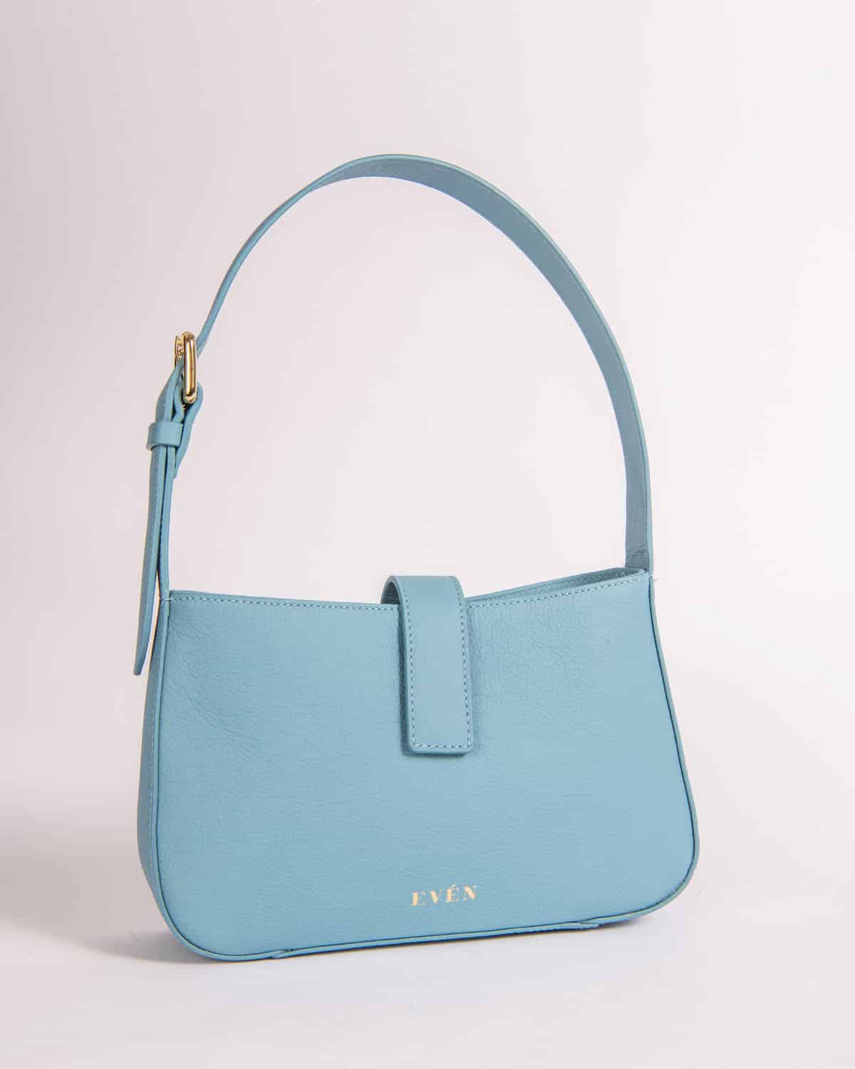 "VALENTA light blue mini handbag calfskin leather - sustainable luxury accessory"