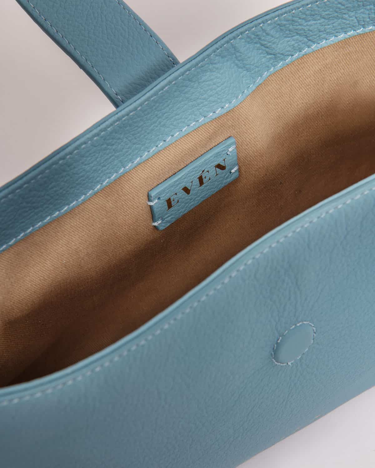 "VALENTA light blue mini handbag calfskin leather - sustainable luxury accessory"