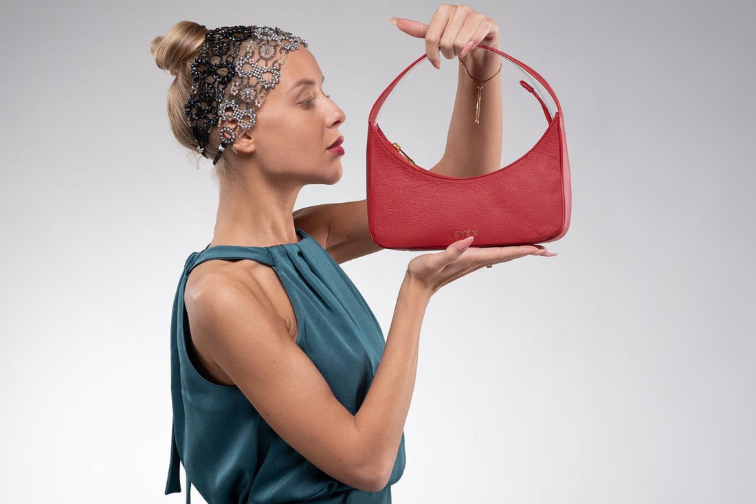 Elevate Your Style with Zoe Red Calfskin Handbag: The Perfect Accessory for New York Fashionistas | EVEN