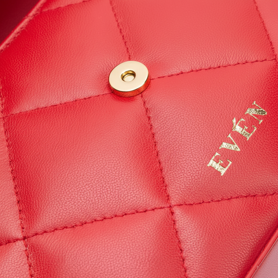 Red leather mini bags 