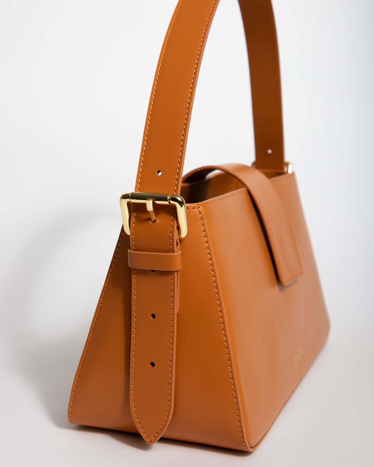 Belona handbag in cognac color by EVEN brand.