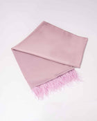 Erida scarf in pink satin with ostrich feathers by even online 
