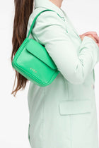 Luisa mini bag in green leather by EVEN brand.
