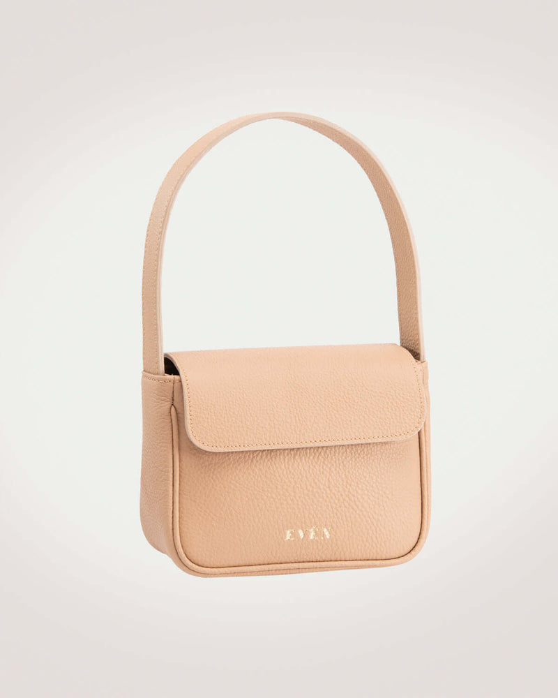 Luisa mini handbag in light mocha calfskin leather by even-online..