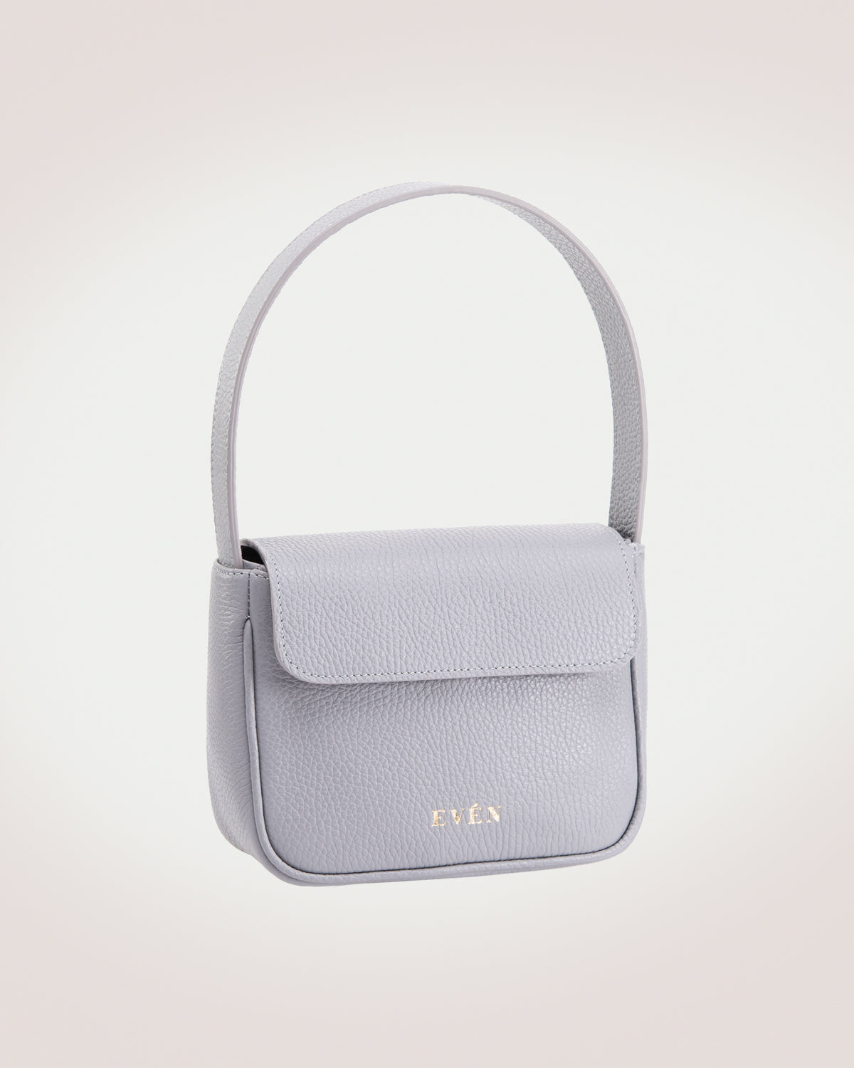 Luisa mini bag in grey color in grain leather handcrafted by EVEN brand.