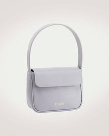 Luisa mini bag in grey color in grain leather handcrafted by even-online.