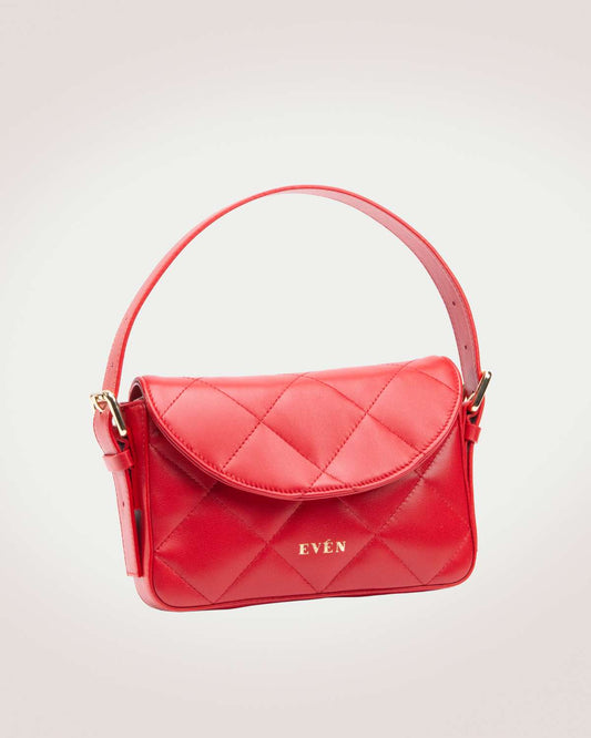 Minibolso Kate Baguette rojo de piel de cordero