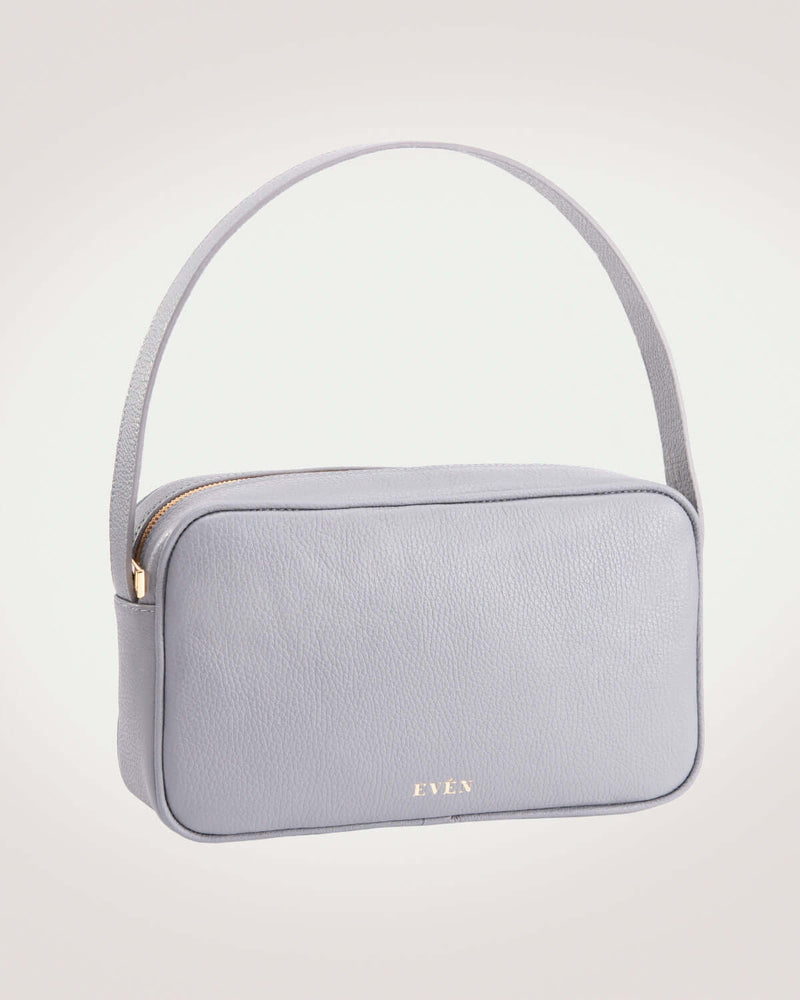 Rhea calfskin leather bag in grey crafted by even-online..