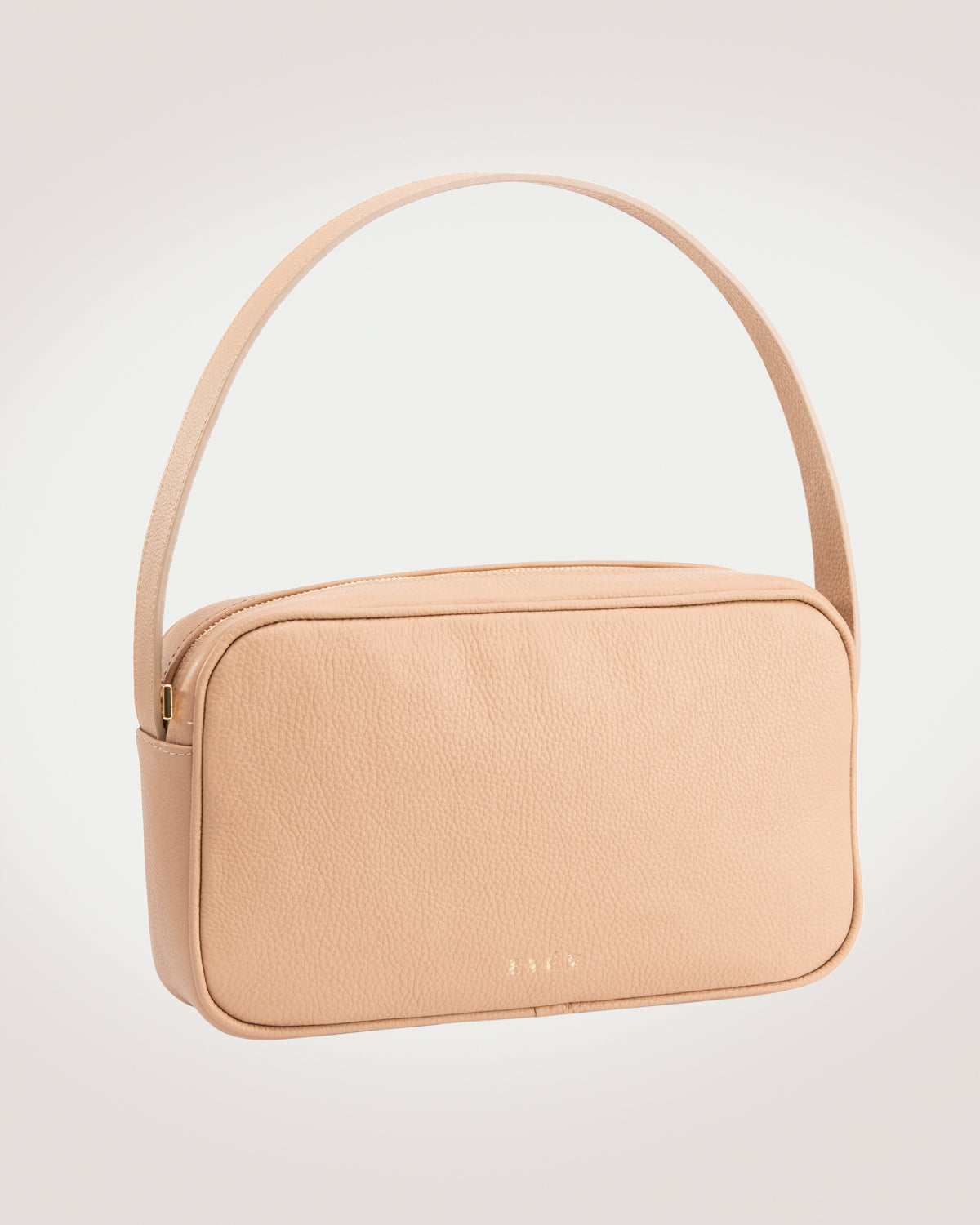 Rhea light beige handbag calfskin leather crafted by EVEN brand.