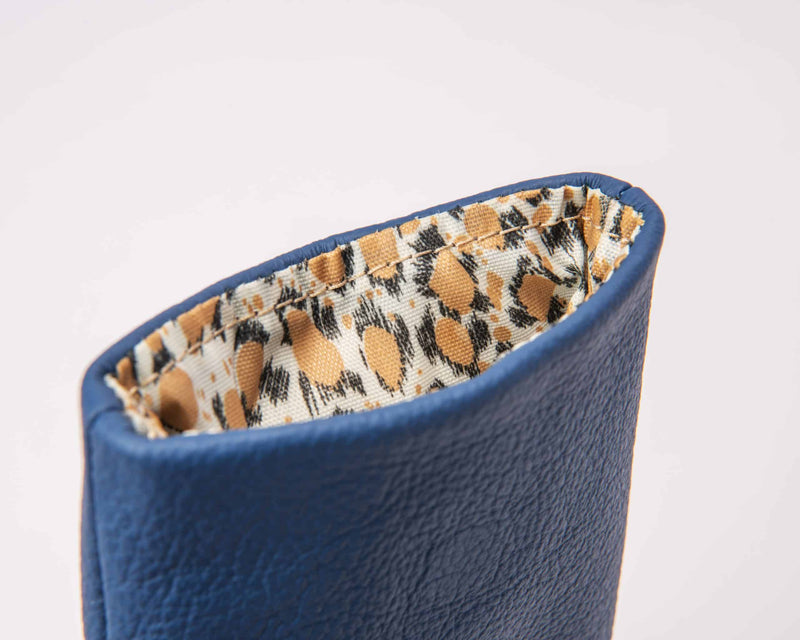 EVEN Estuche de cuero para gafas de sol - Azul oscuro