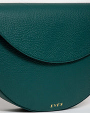 GAIA Mini Bag blue green leather with gold 'EVEN' logo