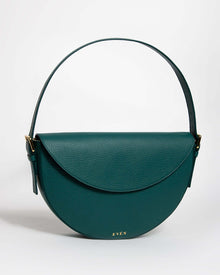 gaia mini handbag in green grain leather by even online