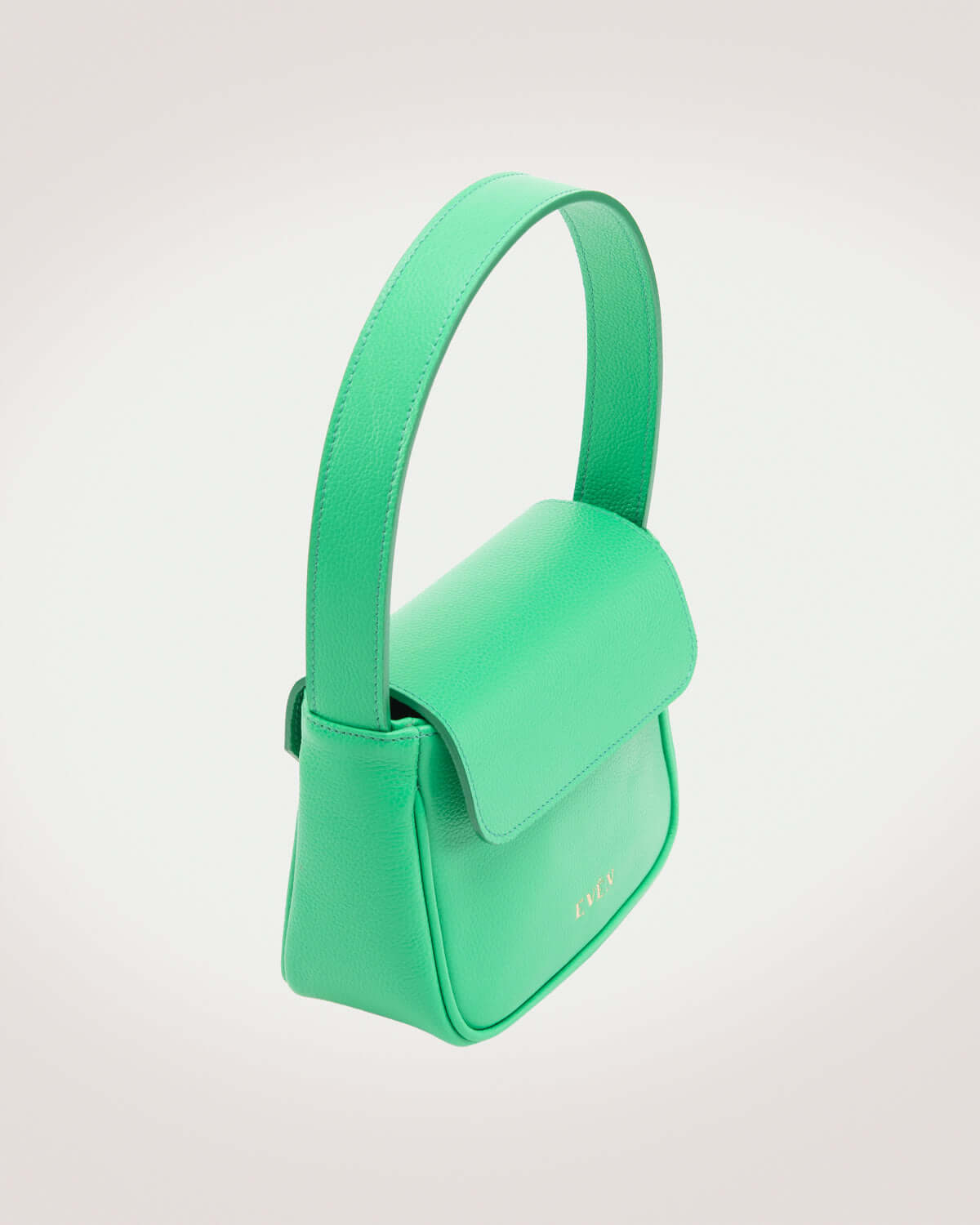 Luisa mini bag in green color in grain leather crafted by EVEN brand.