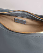Monna Mini Tote Bag in grey genuine leather with gold-tone zipper – luxury designer handbag