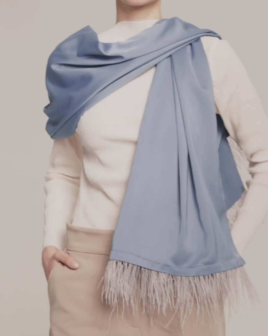erida-scarf-blue-satin-feathers-trim-even-online