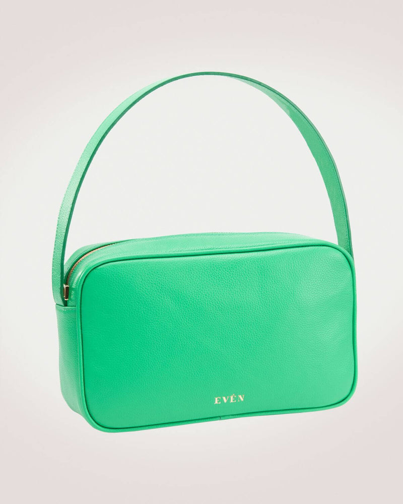 Rhea green handbag calfskin leather crafted by even-online..