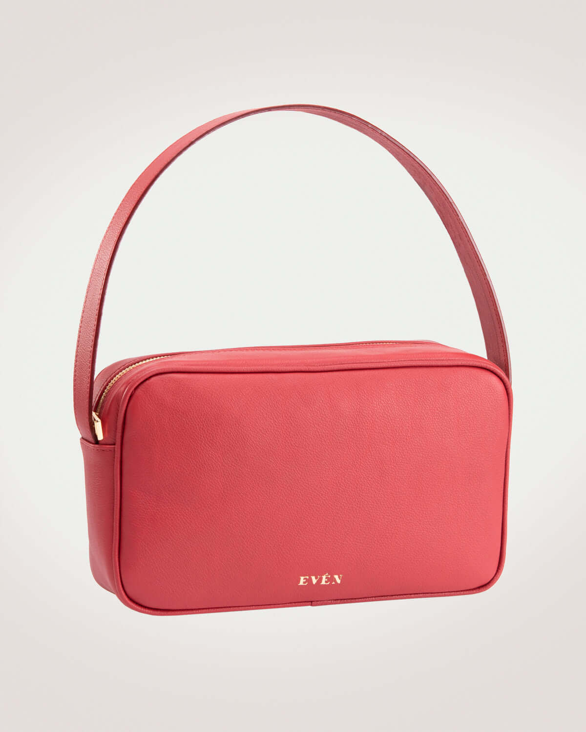rhea handbag in red genuine leather by even-online