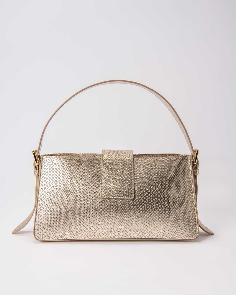 Belona gold toned handbag by EVEN brand.