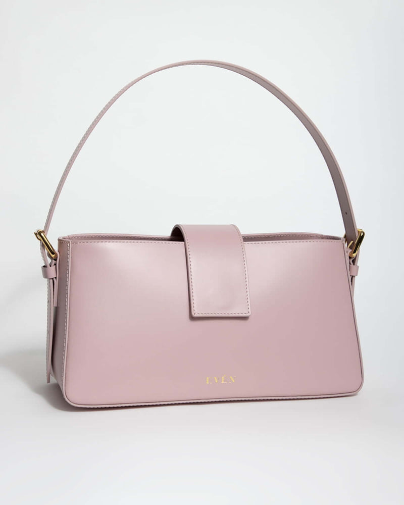 BELONA Hobo Bag in blush premium calfskin, stylish and functional with adjustable strap, perfect for any occasion.