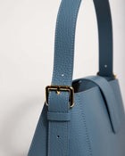 "BELONA sky blue hobo bag lifestyle view - designer leather handbag premium purse American luxury brand"