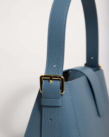 "BELONA sky blue hobo bag lifestyle view - designer leather handbag premium purse American luxury brand"