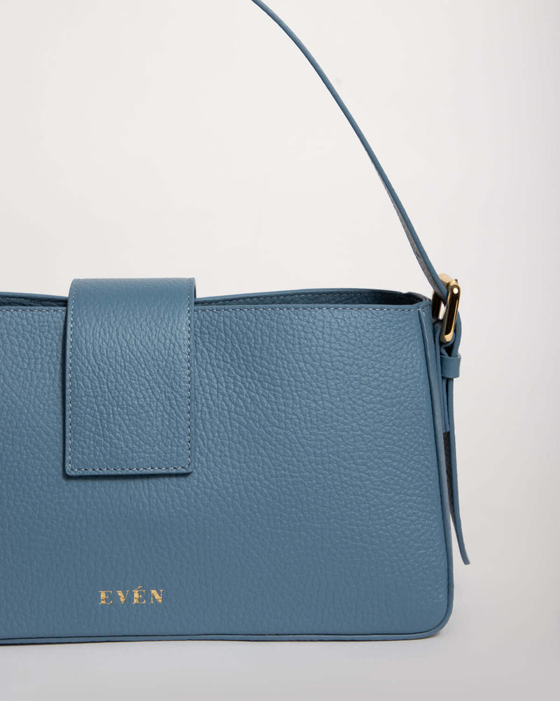 "BELONA blue sky hobo bag front view - premium leather handbag designer purse luxury American brand"