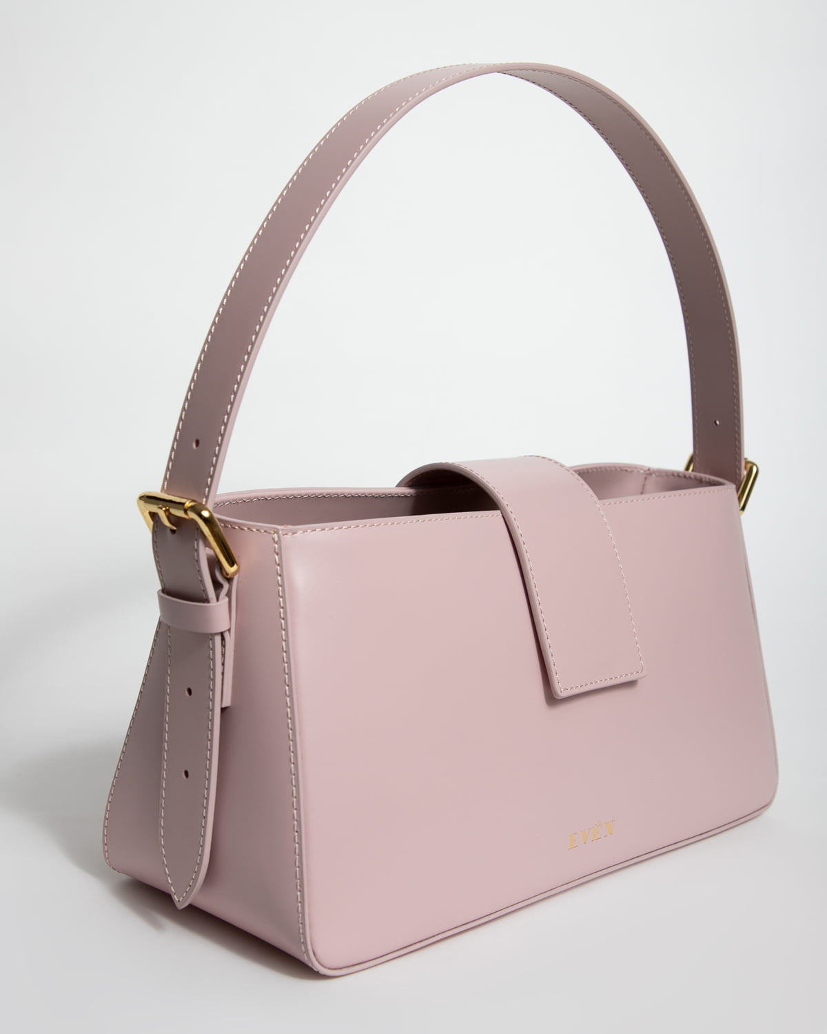 Belona handbag in pink calfskin leather by EVEN brand.