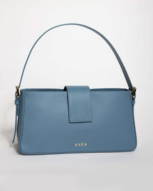 BELONA Hobo Bag by Even-online in blue calfskin leather, featuring adjustable strap and stylish design.