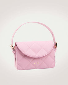 Kate mini baguette bag in pink lamb leather with magnetic closure by even online